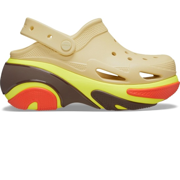 NWT CROC BUBBLE CRUSH PLATFORM CLOGS - Sesame (9) - Picture 8 of 9